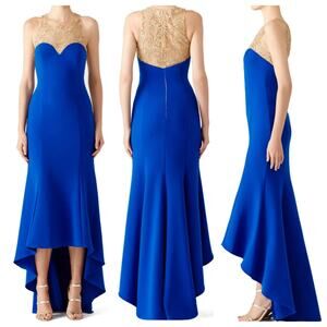 Marchesa Notte Royal Blue High Low Gown Size 6